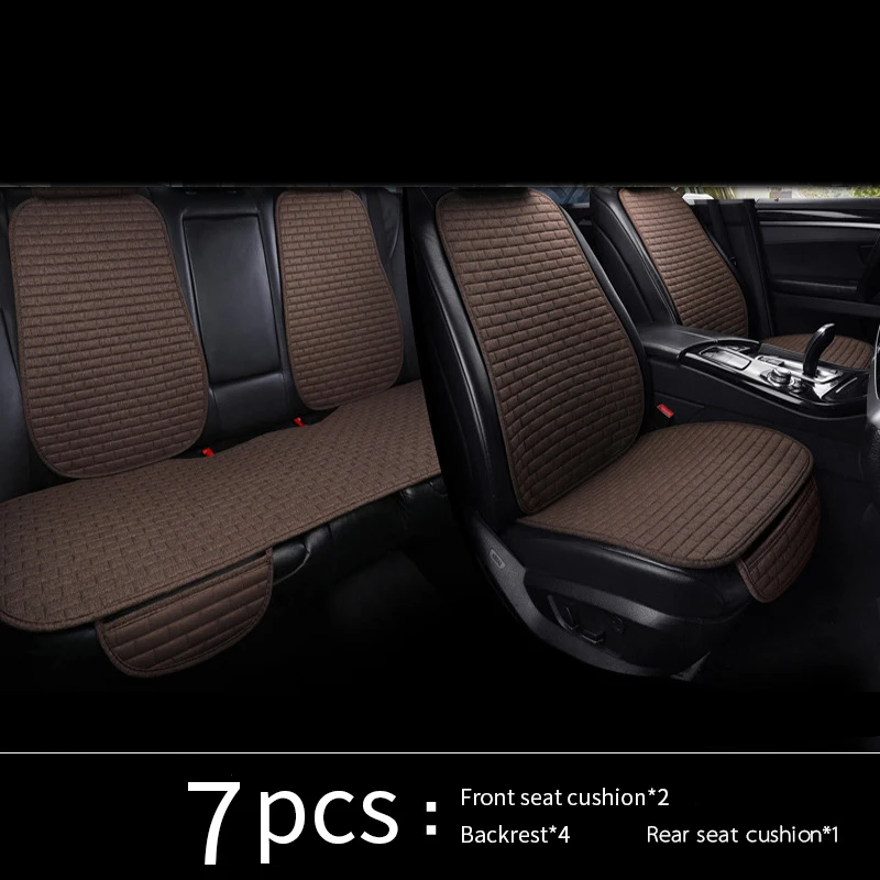 Car Seat Cover Front/Rear Flax seat Protect Cushion Automobile Seat Cushion Protector Pad Car cover mat Protect