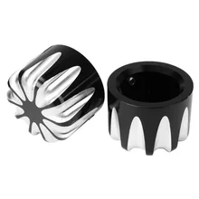 Мотоциклы черный 29 мм ЧПУ паз передний мост Гайка Крышка Болт для Harley Dyna Softail FLHT VRSC Touring