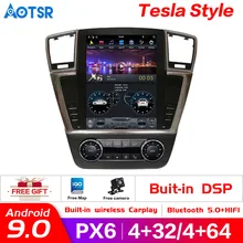 Estilo Tesla del coche de Android 9,0 reproductor Multimedia para MERCEDES-BENZ GL ML 350 W 166 W 2013-2018 GPS para coche Navi Autoradio Audio estéreo