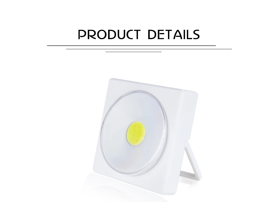 Беспроводной COB светодиодный ночной Светильник легко липкий Кухня светильник 3 Вт, 5 Вт, Батарея питание ночник для шкаф Лестницы Пресс переключатель