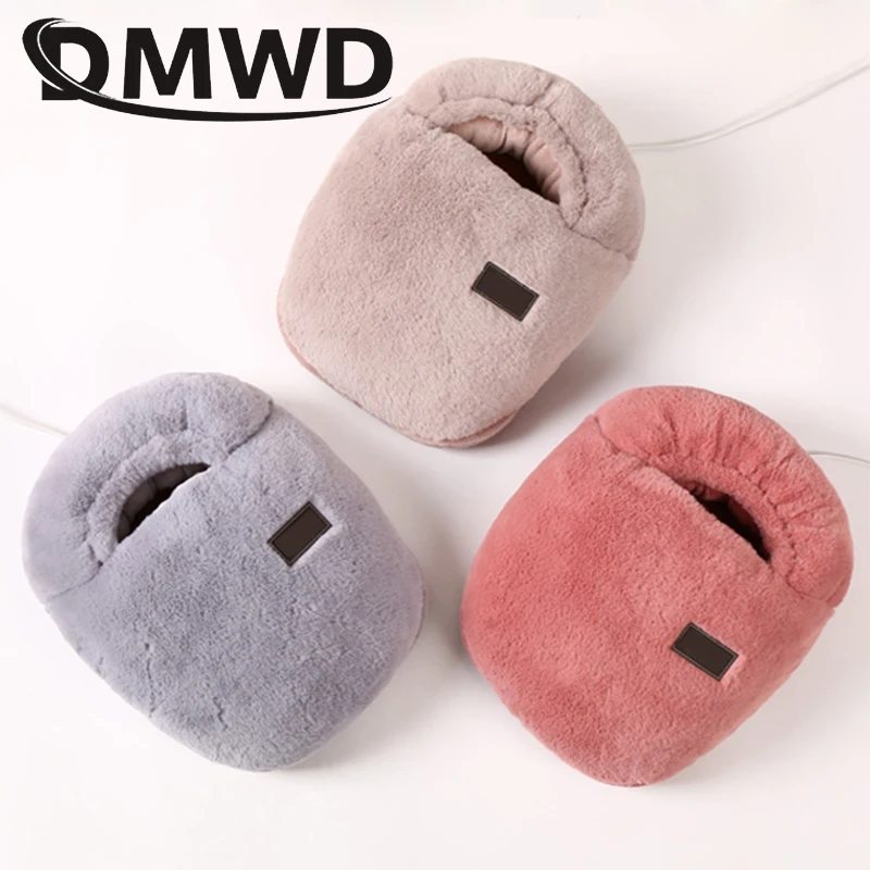 DMWD USB электрические теплые тапочки для ног подушечки зимние мягкая обувь Тапочки