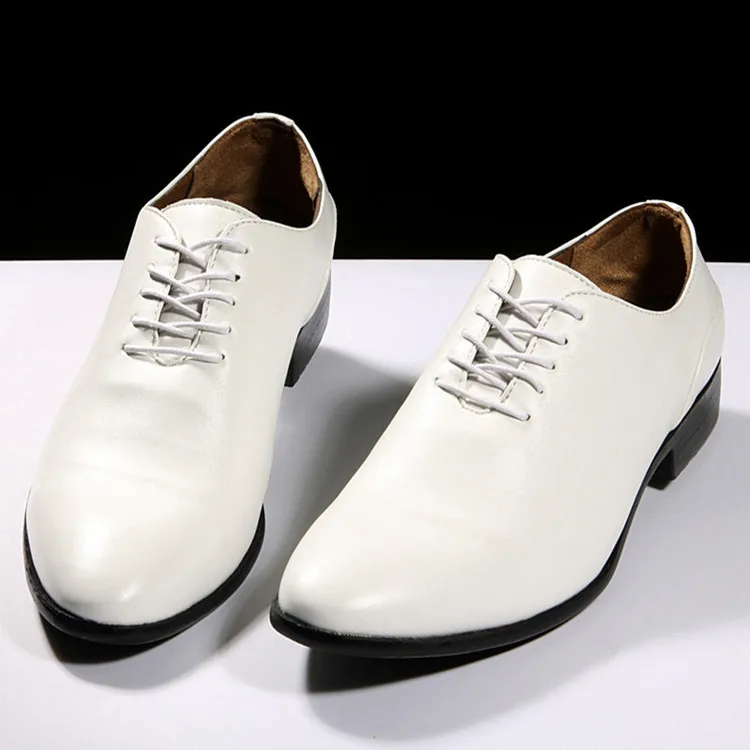

Classics Patent Leather Men's Formal Dress Shoes Pointed Toe Oxfords Shoes Slip-On Low Business Wedding Shoes