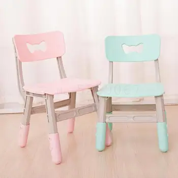 

Children's Thickened Plastic Bench Kindergarten Baby Lift With Backrest Chair Adjustable Height Backrest Stool