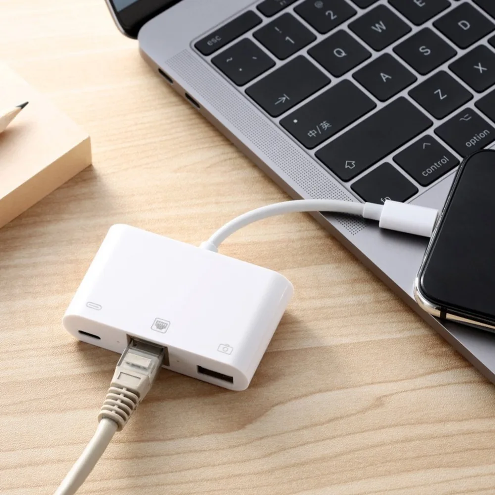Сетевой кабель для мобильного телефона, конвертеринг к Rj45, кабель для подключения мобильного телефона, три в одном, многофункциональный Ethernet