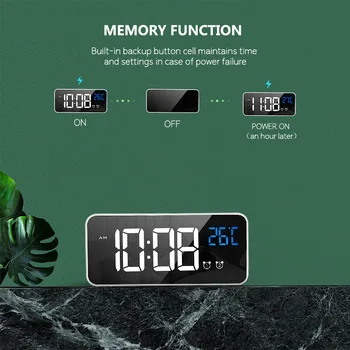 

1PC Multifunctional LED Digital Alarm Clock with USB Charger Digital Thermometer Display Desk Clock