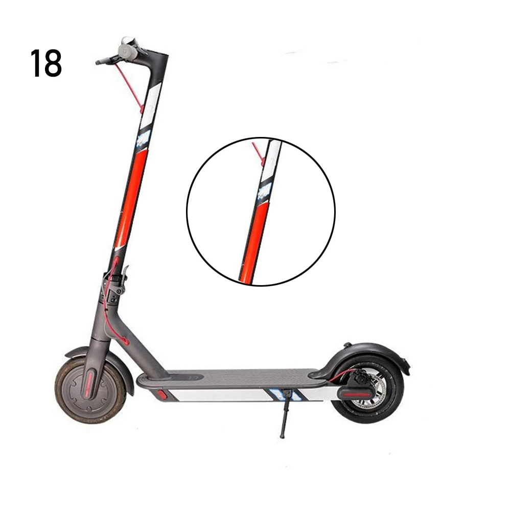 1 Set 20 Colors Reflective Styling Warning Strip Stickers Safety Decals For Xiaomi Mijia M365 Electric Scooter Skateboard Parts - Цвет: 18