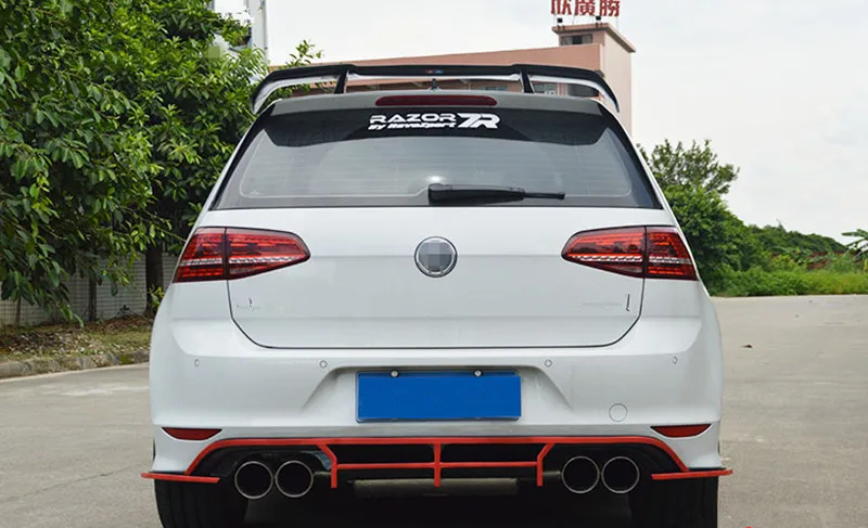 MK7 задний спойлер на багажник из углеродного волокна для Volkswagen VW Golf 7 MK7 GTI R- Revozport Стиль окна задние крылья