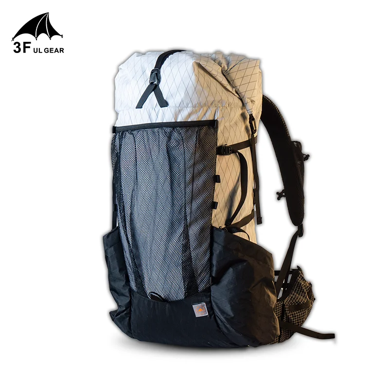 3F UL GEAR легкий прочный туристический походный рюкзак для кемпинга, походный рюкзак, ультралегкий раме YUE 45+ 10L XPAC& UHMWPE& LS21 - Цвет: XPAC White S