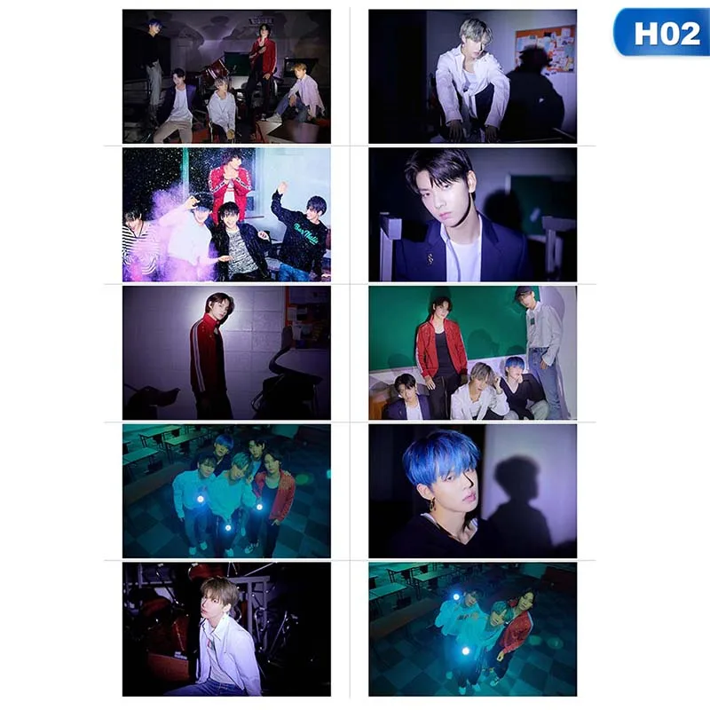 2 10 шт./компл. Kpop TXT фото липкий карты завтра X вместе со звездами Фотокарта Стикеры "сделай сам" с украшением в виде кристаллов карты Стикеры - Цвет: 2