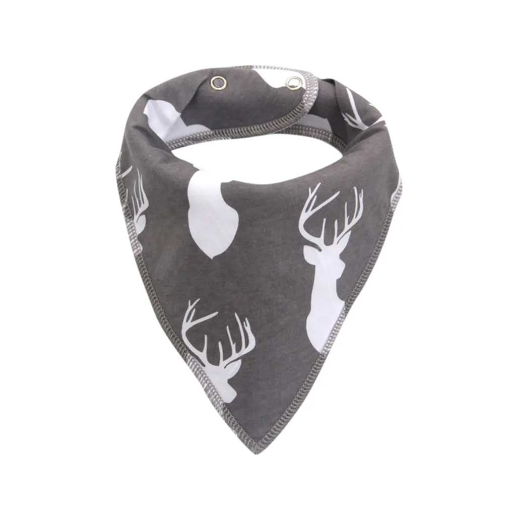 

Newborn Baby Cartoon Feeding Cloth Bib Infant Folding Triangles Scarf Bibs Baby Accessories