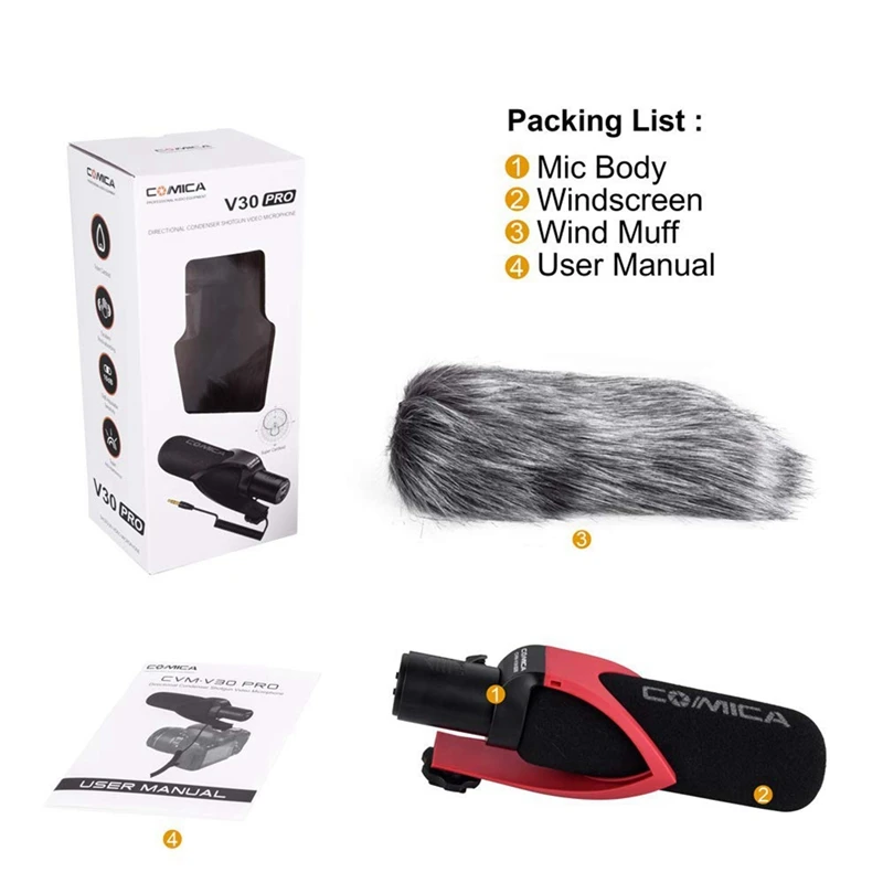 Comica 1 Pcs Super-Cardioid Microphone with 3.5Mm