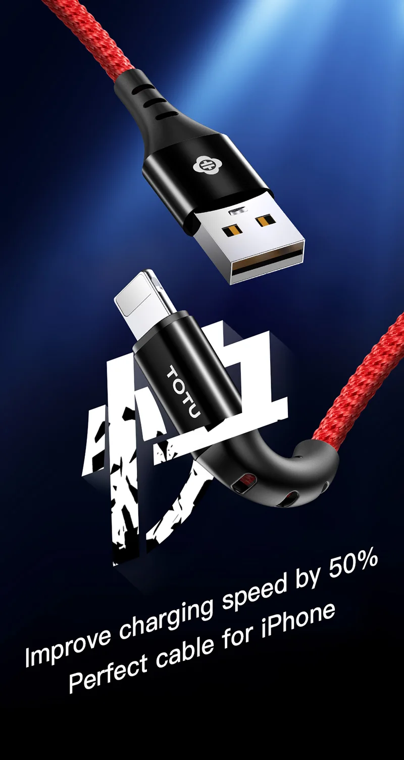 TOTU PD 1,2 м USB кабель для быстрой зарядки iPhone X 8 7 USB кабель для iPhone iPad кабель для быстрой зарядки