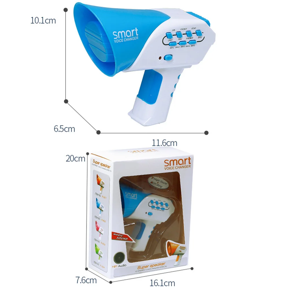 Рожок Забавный детский громкоговоритель игрушка изменение голоса внутренняя связь игрушки с 7 различных голоса образование для детей Вечеринка игрушки