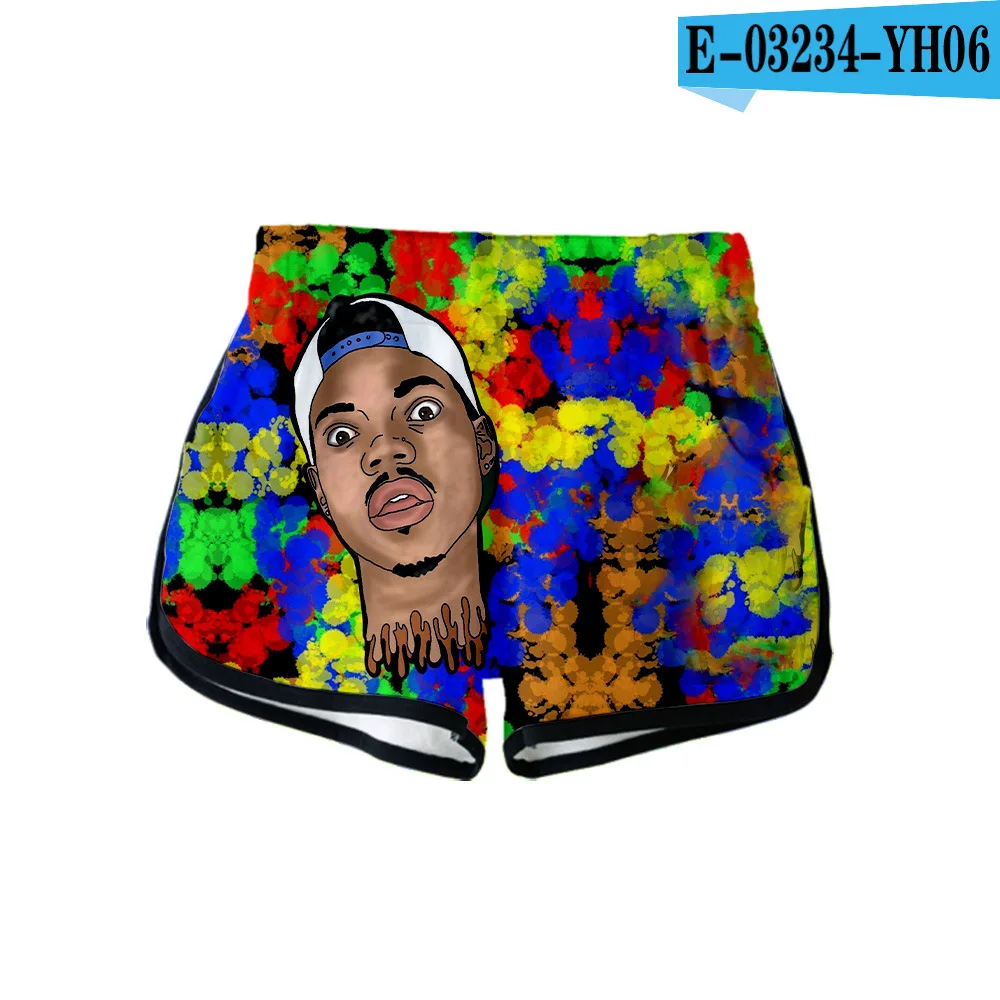 Хип-хоп принт с героями мультфильмов Chance The Rapper 3D тренд повседневные сексуальные спортивные женские шорты Harajuku шорты с эластичной талией 50c - Цвет: 03