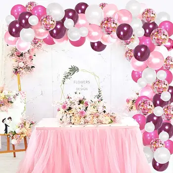 

HUIRAN 102pcs Balloon Garland Kit Birthday Party Decorations Kids Adult Birthday Balloons Pink Ballon Garland Wedding Decoration