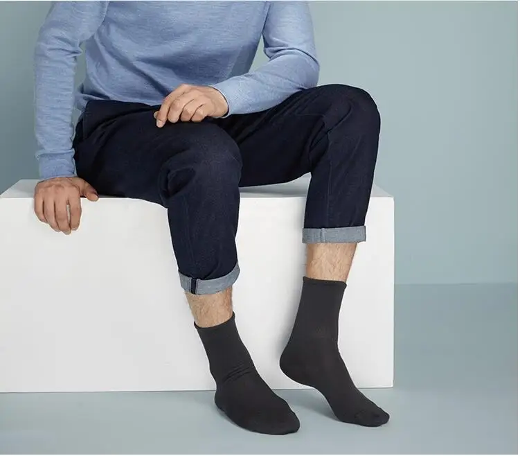 Новые мужские носки Xiaomi Mijia Youpin HEATMAX с трубкой, которые будут нагревать себя, рот колокольчика не туго