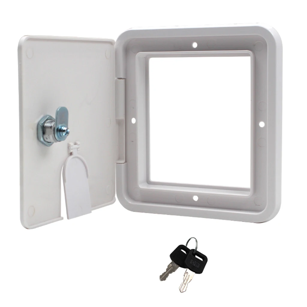 Heavy Duty Electric Cable Hatch RV Electric Cord Protect Case – White RV Camper Electric Cord Cover - 6.9 x 1.4 Inch Square