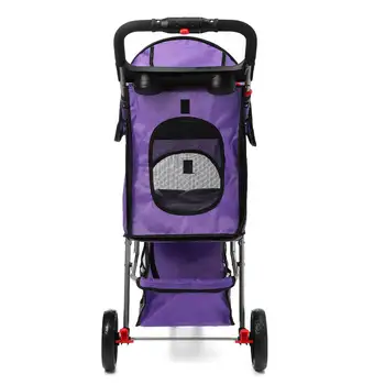 

New Foldable Dog Pram Trolley Stroller Outdoor Portable Pet Travelling Carrier Bag Wheels Waterproof Cat Pushchair Dog Cart Lugg