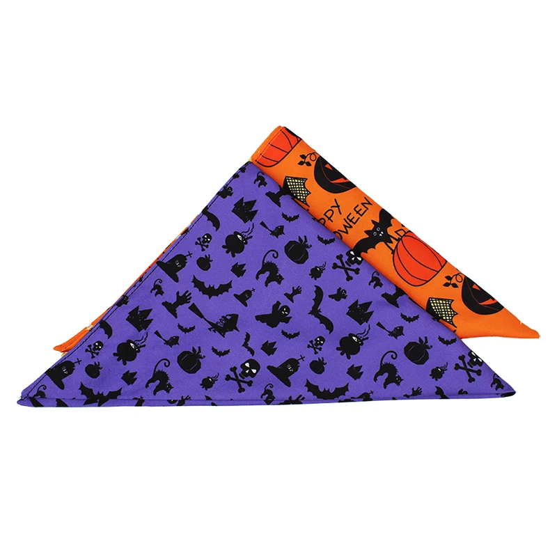 Dog Halloween Bandana Pet Triangular Scarf Bib Fashionable Neckerchief Adjustable For Puppy Dog Cat Puuppy Dog