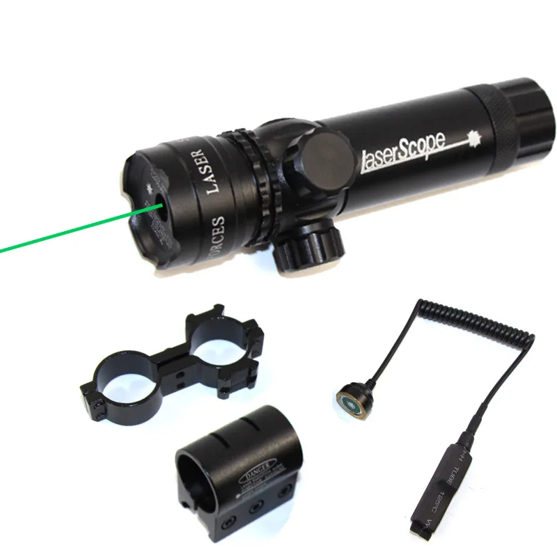 Тактический зеленый красный точечный лазерный прицел для винтовки обозначение Arisoft прицел для винтовки 20 мм Пикатинни Крепление хвостовой линии переключатель - Цвет: green dot laser