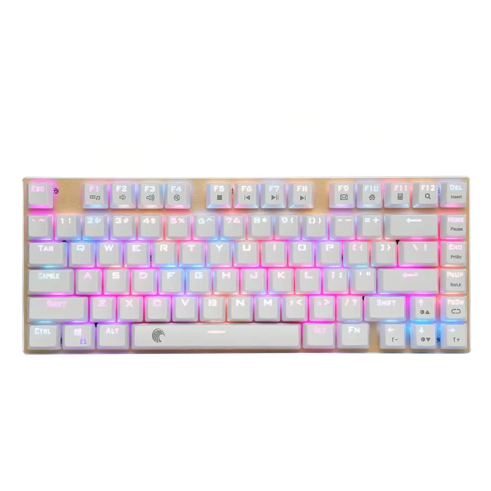 Механическая клавиатура E-Element Z-88 RGB с подсветкой 81 клавиша с защитой от привидения и подсветкой синие переключатели Механическая игровая клавиатура