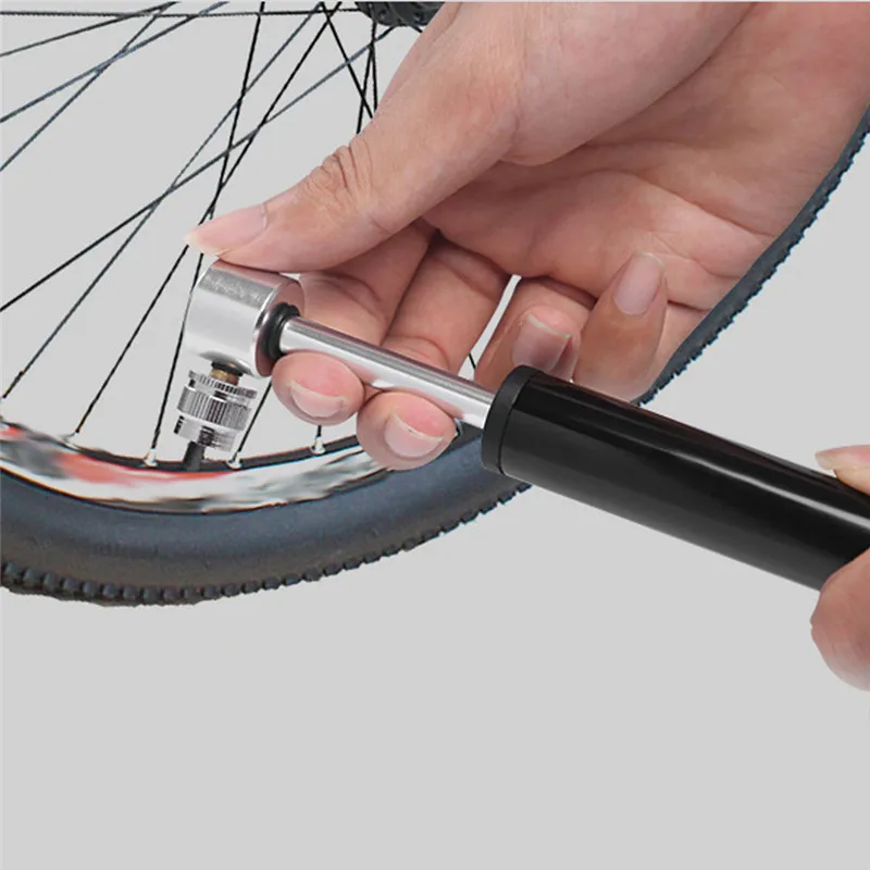 Мини велосипедный насос портативный светильник алюминиевый сплав воздушный