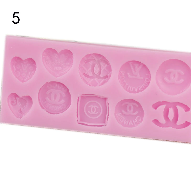 DIY Silicone Mold 10 Different X Letter Patterns Cookie Moulds Cake Decorating Tools Famous Brand Shaped Chocolate Candy Molds 6