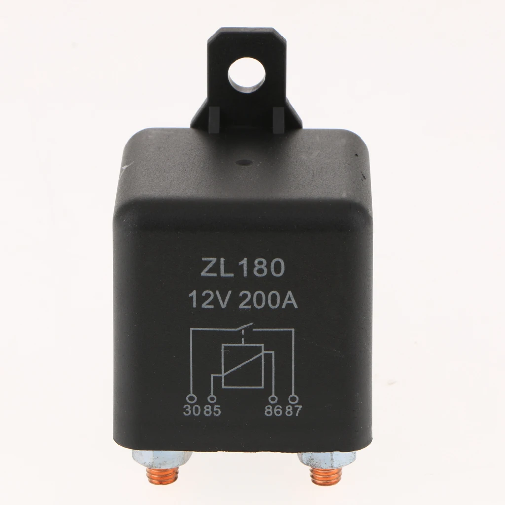 DC 12V 200A Heavy Duty ON-OFF Switch Split Charge Relay For Boat Car Black ZL180 