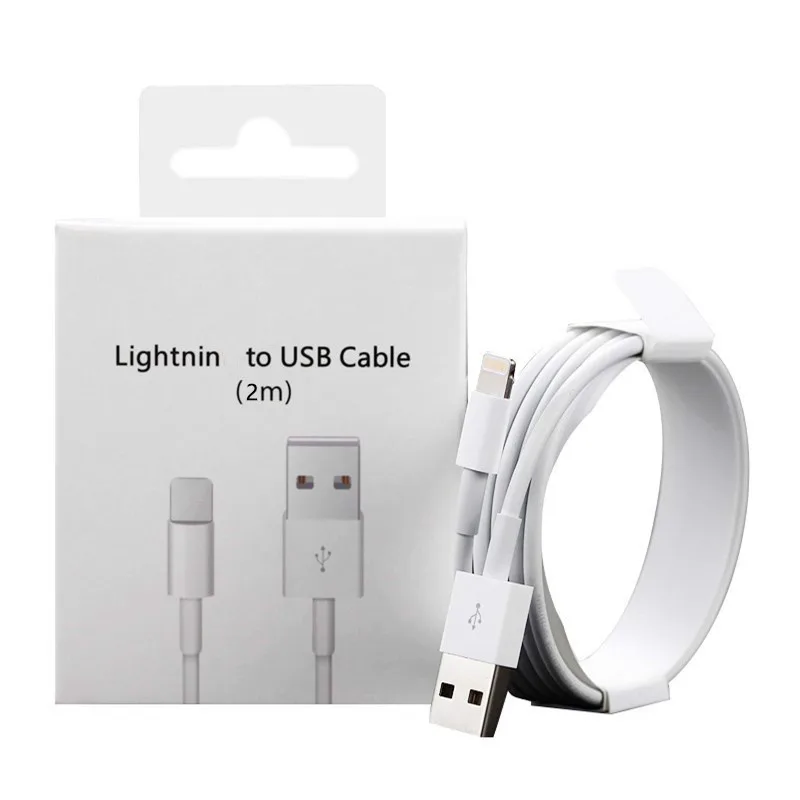 USB кабель для зарядки и передачи данных для IPhone XR XS Max 6 6s 7 8 Plus IPad Быстрая зарядка данных синхронизировать мобильный телефон кабель с коробкой