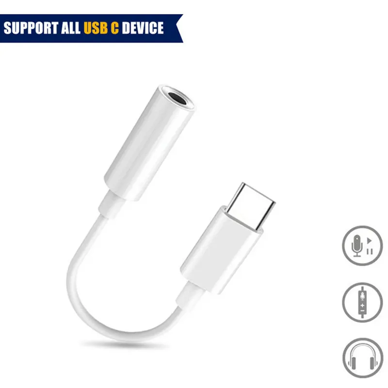 Usb type C до 3,5 мм разъем для наушников, головной гарнитуры адаптер аудио кабель для iPad Pro для huawei Xiaomi все type-C вызов Adaptador