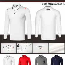 Мужская спортивная одежда для гольфа с длинными рукавами; футболка; 4 цвета;