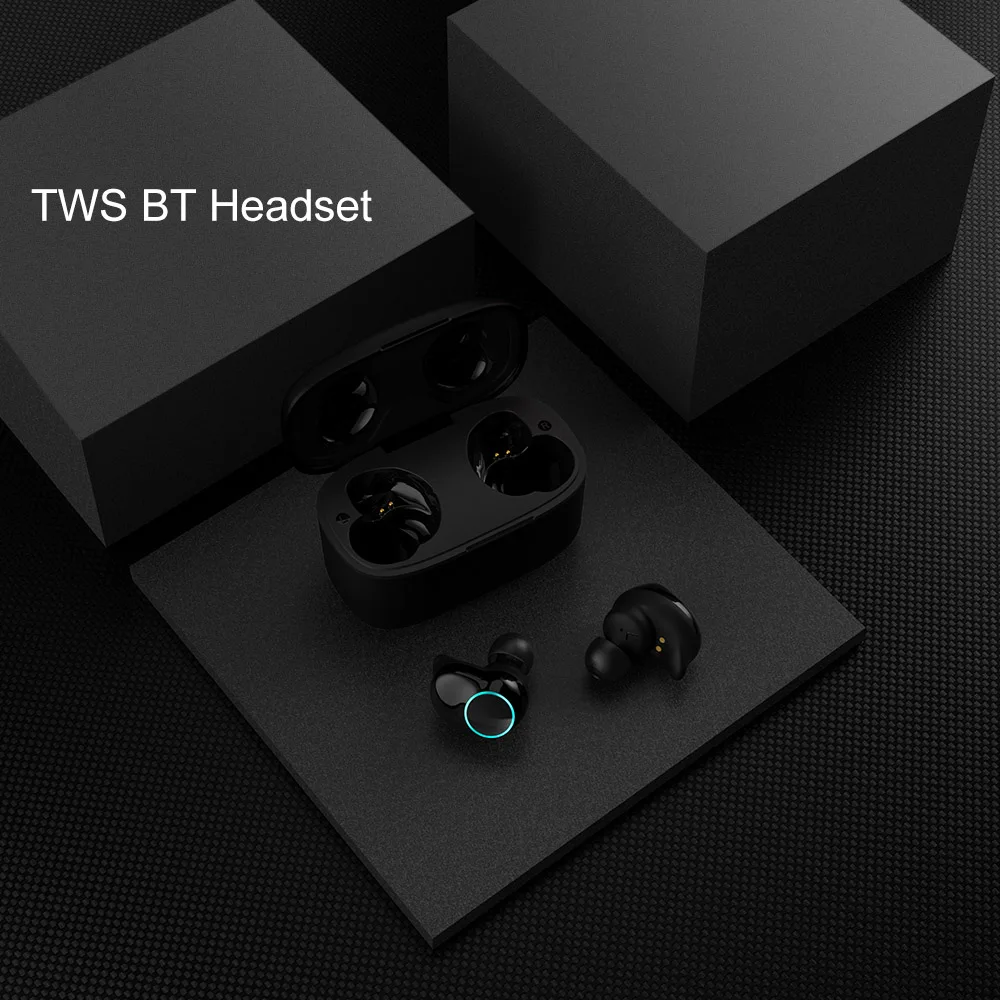 T3 TWS Headphones Touch-controlled Bluetooth 5.0 Wireless Stereo Earphones Sports Earbuds with Mic Charging Box IPX5 Waterproof