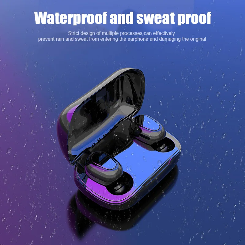 Wireless Bluetooth Earphone Noise Reduction Waterproof Portable Mini for Sports DQ Drop