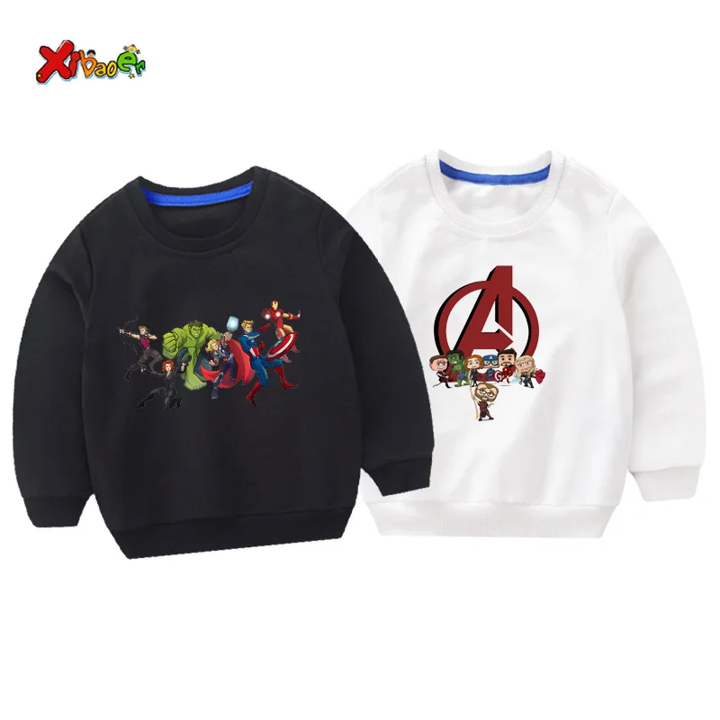 

boy toddler sweatshirts Baby sweatshirt autumn 2019 cartoon funny superman Hoodies Autumn Winter Toddler Infant Pullover white