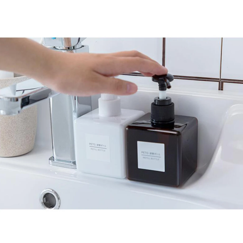 2Pcs Bottle Dispenser Soap Foam Foaming Pump Suds Plastic Travel Brown 250ml