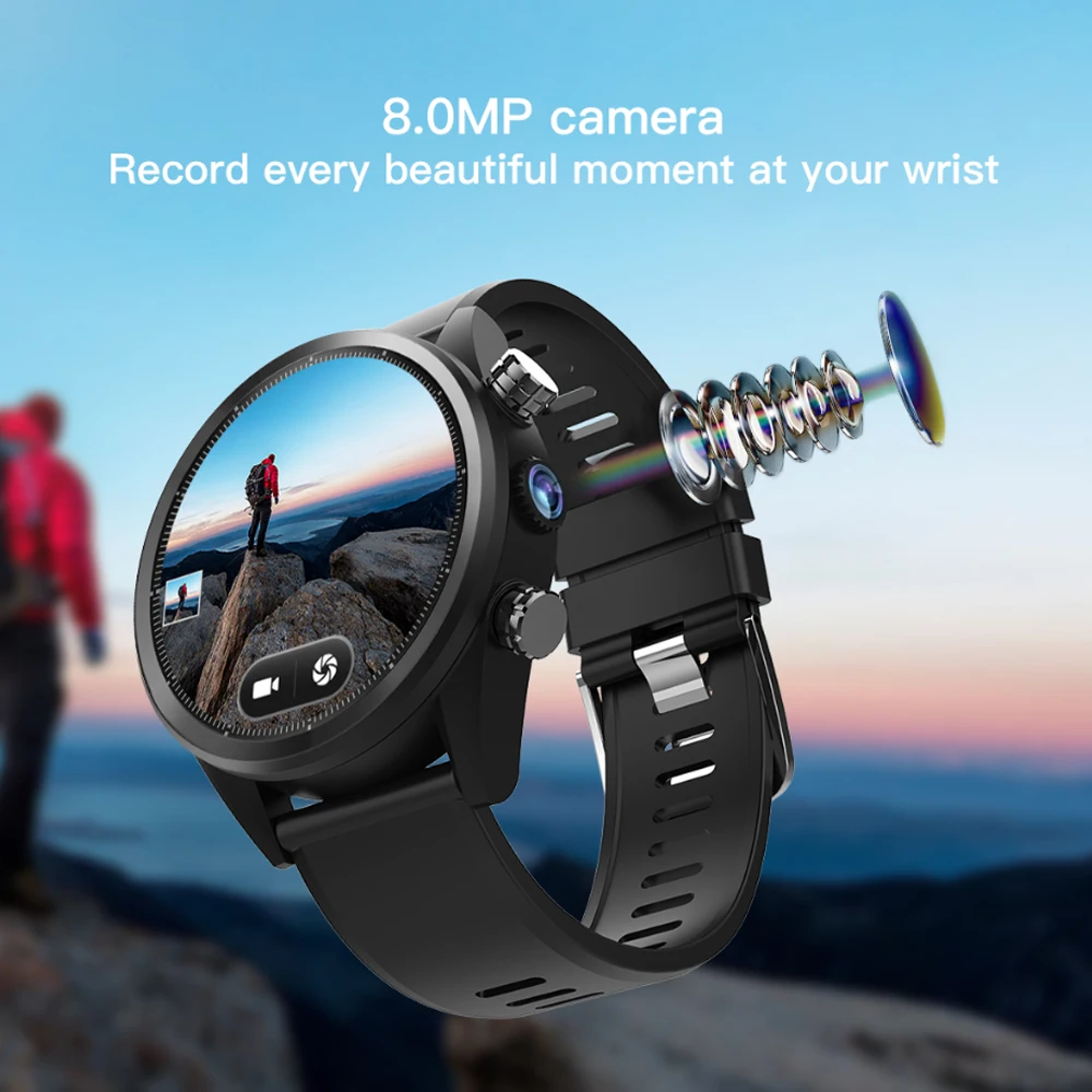 KOSPET HOPE 4G Smart Watch phone Android 7.1.1 8.0MP Camera GPS Heart Rate smartwatch Waterproof for Samsun gear S3 huwei watch