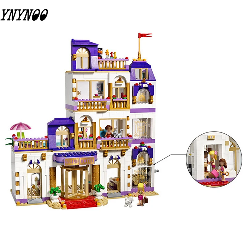 Online 1676Pcs Heartlake Grand Hotel Kompatibel legoinglys Freunde Bausteine Mädchen kinder DIY Geburtstag geschenk spielzeug für kinder