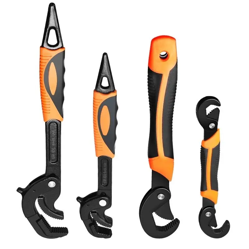 Large Opening Adjustable Wrench Selflocking Pipe Wrench Tool Plumbing