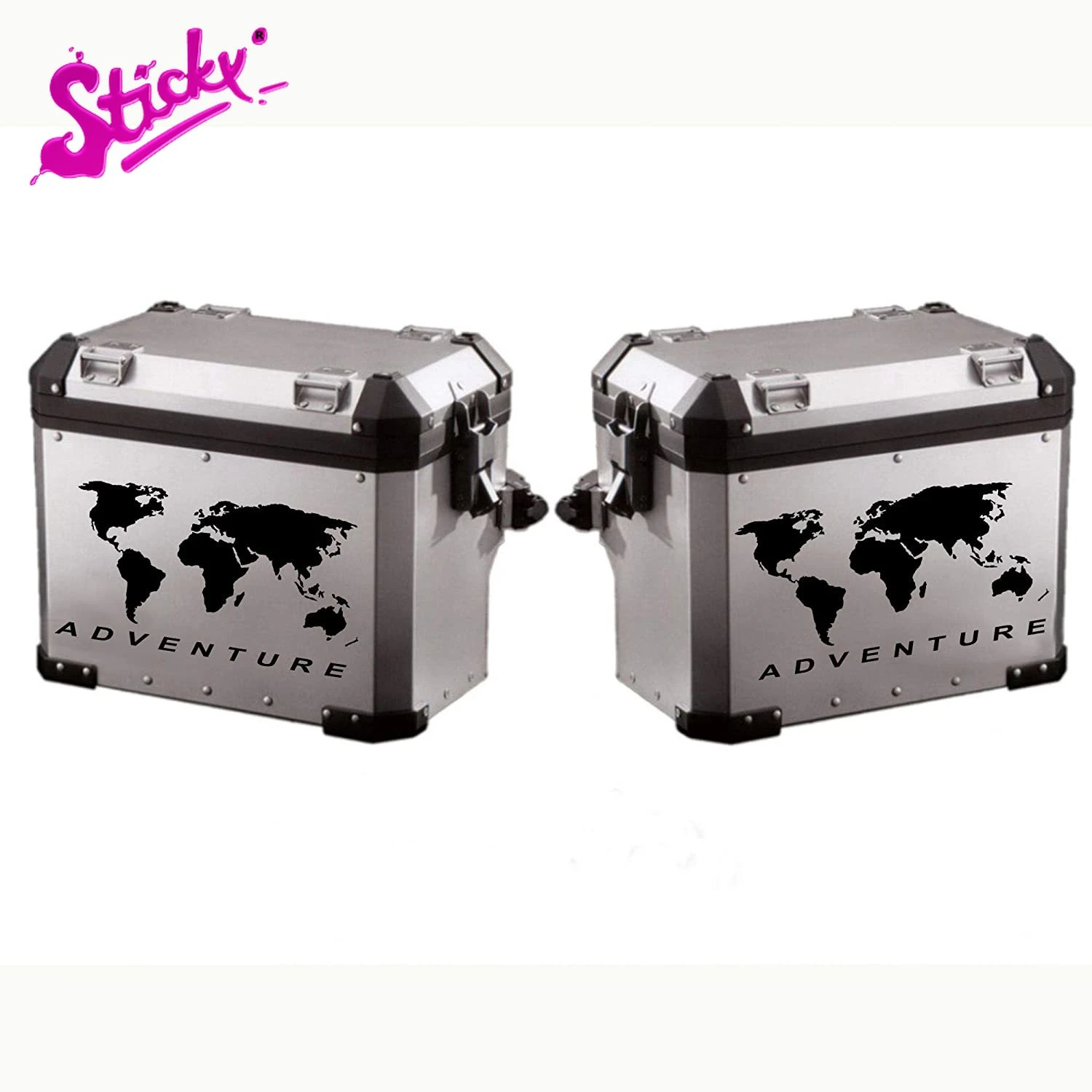 Pegatinas adhesivas de mapa del mundo para maletas de moto aventura, pecho, sendero, 4x4|Pegatinas para coche| - AliExpress