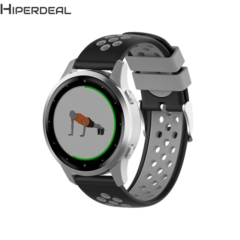 

HIPERDEAL Smart Accessories 18MM Watch Band New Soft Silicone Replacement Watch Band Wrist Strap for Garmin Vivoactive 4