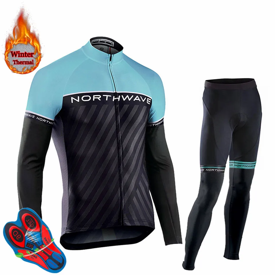 Northwave, хит, теплая зимняя полярная велосипедная одежда, мужская одежда, джерси, одежда для активного отдыха, для велосипеда, MTB, одежда, комбинезон, комплект - Color: 9