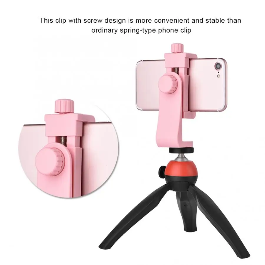 Ulanzi Mobile Phone Clip Clamp Holder,Smartphone Tripod Mount Adapter Universal for iPhone 8 X 7 6 Plus for Samsung Galaxy S6