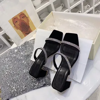 

Summer 2020 simple fashion high heel sandals high heels shine sexy luxury high heel women sandals 6cm