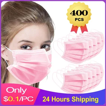 

Disposable Medical Mask 100-400PCS 3 Layer Filter Earloop Surgical Masks 7 Colorful Non-Woven Anti-Dust Protect Face Mouth Mask