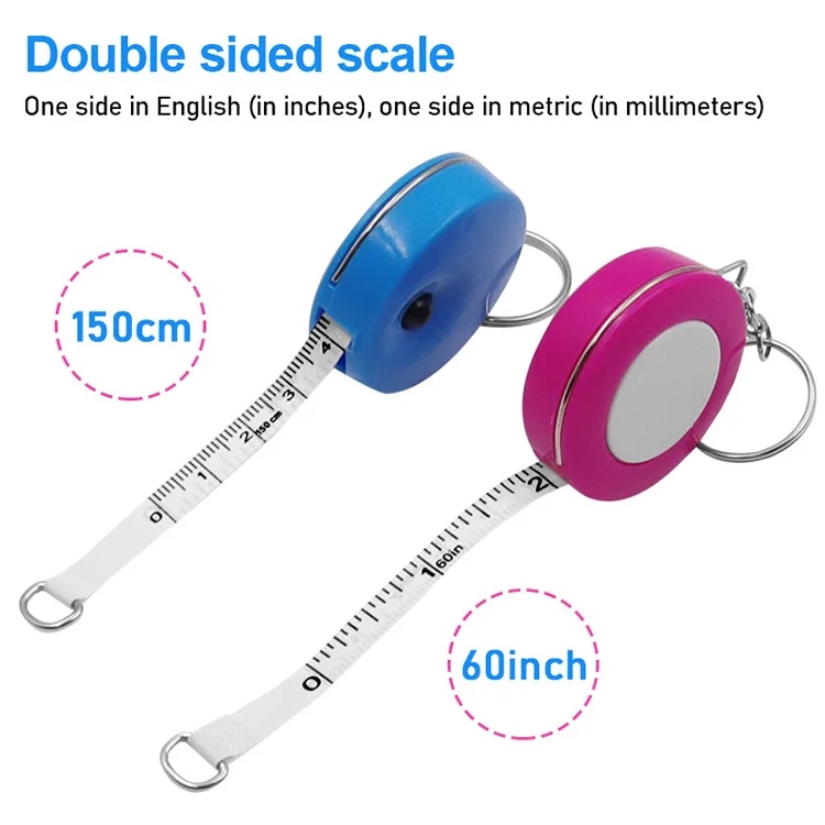 Description Picture 4 of item150cm 60 "Portable Retractable Ruler Tape Measures Height Children Ruler Centimeter Inch Roll Color Tape