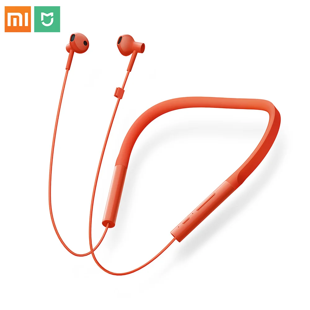 Orange Xiao mi воротник Bluetooth 4,2 гарнитура Молодежная версия Новые с шейным ободом спортивные наушники Быстрая зарядка mi беспроводные наушники - Цвет: Orange