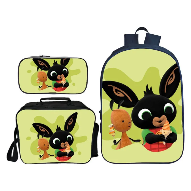 Сумка Mochila для мальчиков девочек мультфильм Bing кролик ортопедический большой путешествия ноутбук набор рюкзаков плечевая сумка школьный портфель