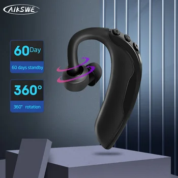 

Bluetooth Earphone Wireless Headphones Car Phone Hook Rotation Design Handsfree Earbud Headset With HD MIC Music For Drive Phone