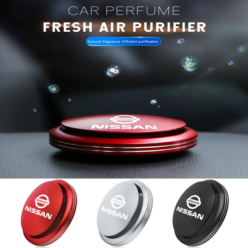 Auto Logo Rotating Car Air Freshener Perfume Interior Parts Decor Aromatherapy For Nissan Juke Leaf Qashqai Patrol Sentra Altima |
