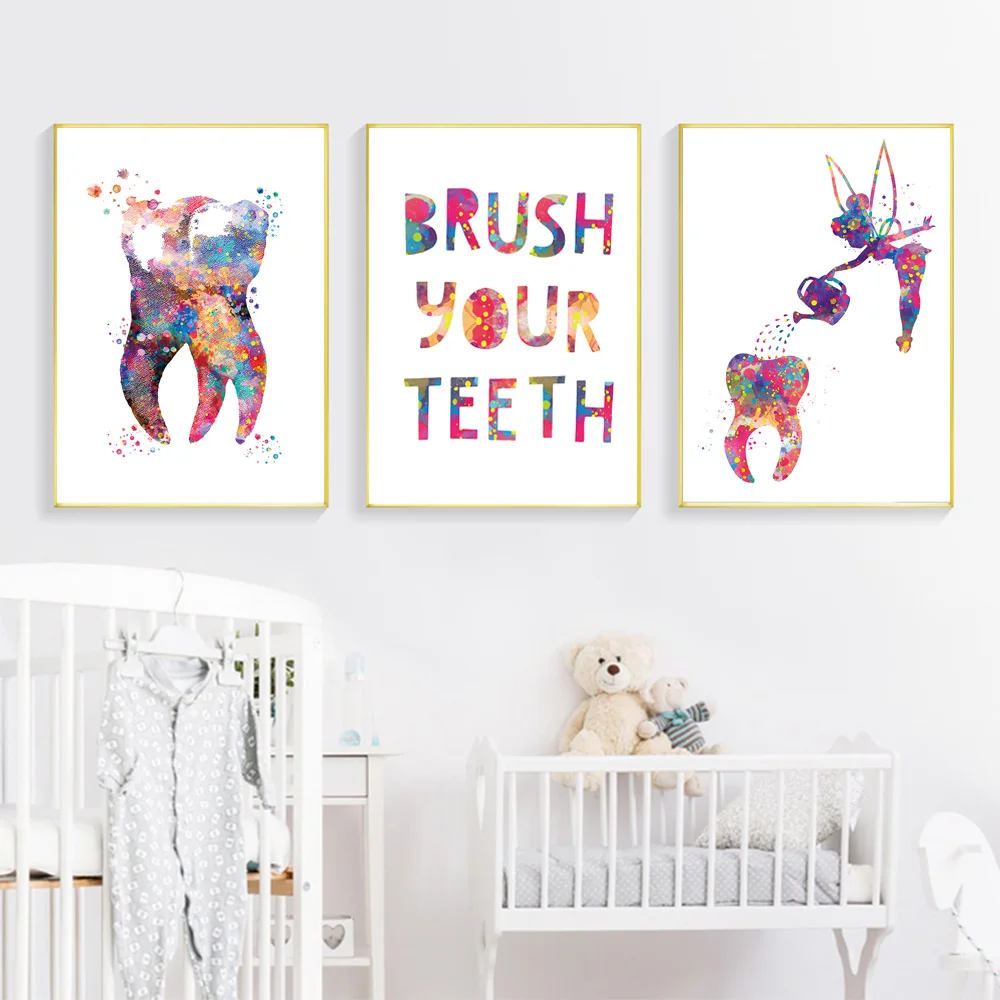 Dental-Poster-Tooth-Fairy-Watering-Wall-Art-Canvas-Prints-Watercolor-Painting-Clinic-Dentist-Decoration-Wall-Pictures (1)